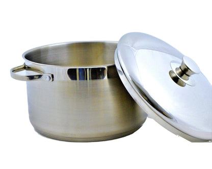 Stock Pot - Stainless Steel 11 Quart Capacity - PoshaBella