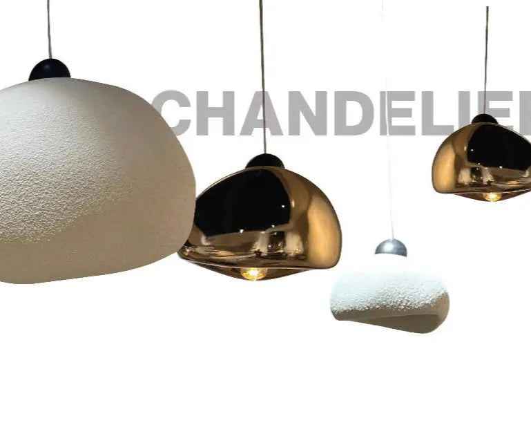 Wabi Sabi Chandeliers - Decorative Stone Textured Pendant Light