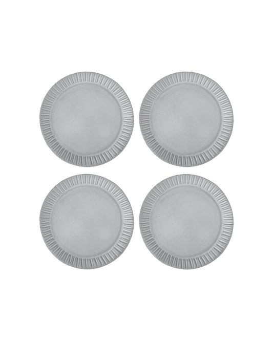 Cloud Lines Salad Plate - Set of 4 - PoshaBella