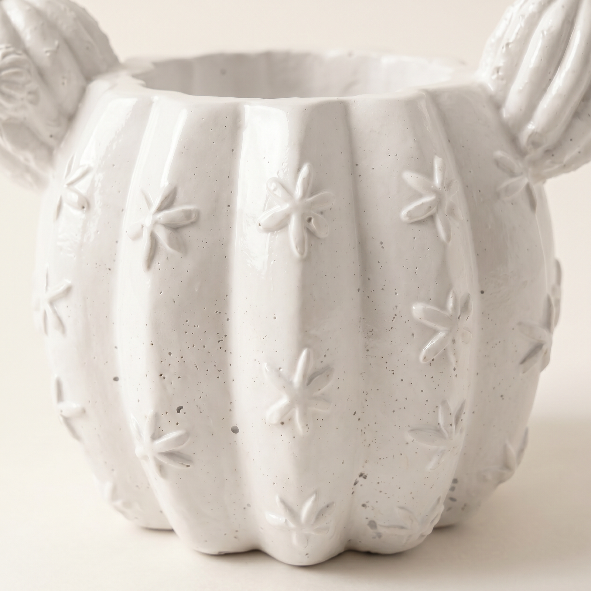 Barrel Cactus Planter, Gypsum White 3.5" Sunsum® Intentional Living