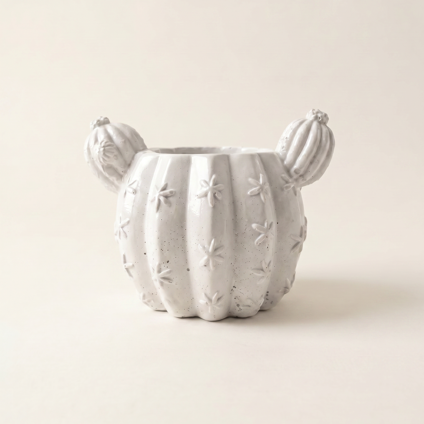 Barrel Cactus Planter, Gypsum White 3.5" Sunsum® Intentional Living