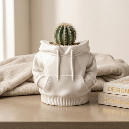 Hoodie Planter, Gypsum White 4" Sunsum® Intentional Living