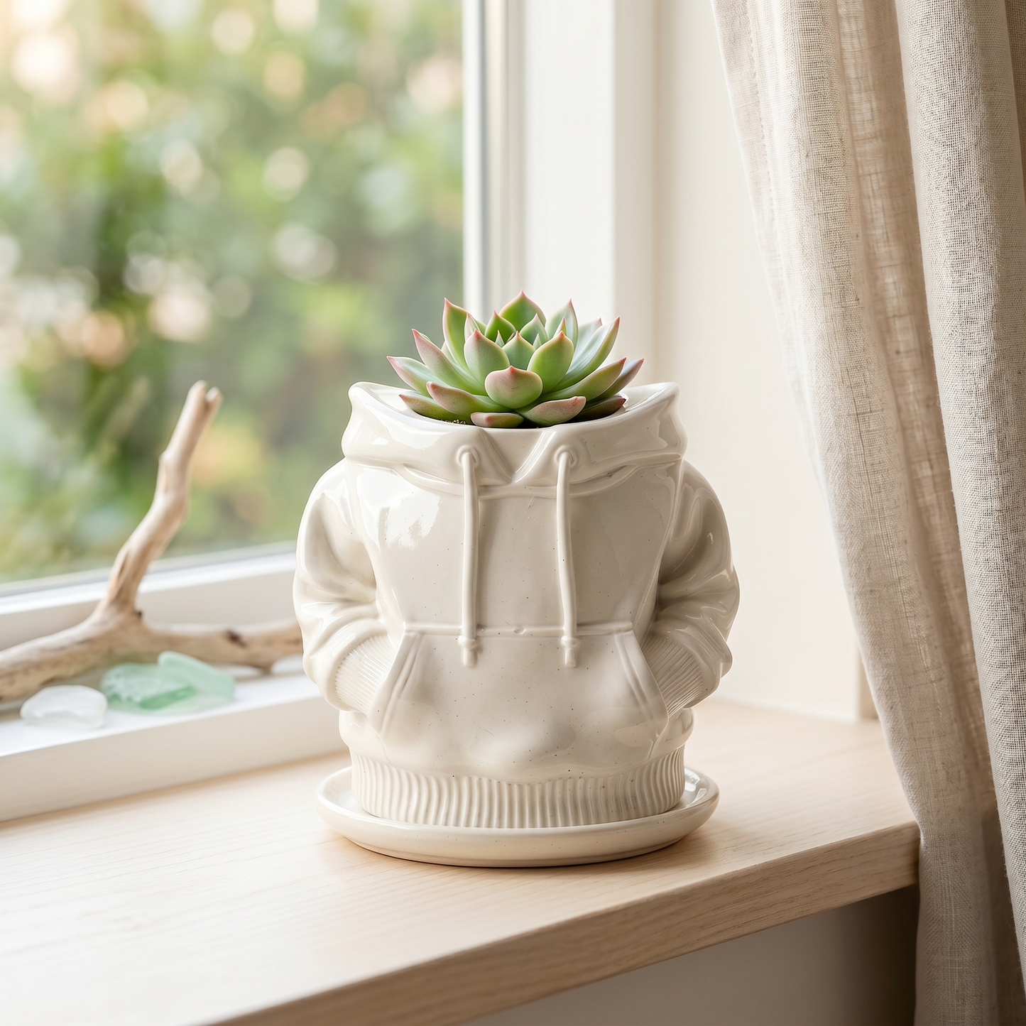 Hoodie Planter, Gypsum White 4" Sunsum® Intentional Living
