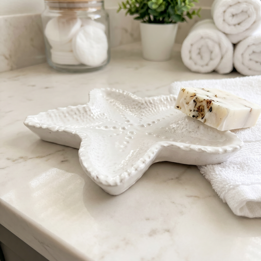 Starfish Catchall Tray, Gypsum White 4" Sunsum® Intentional Living
