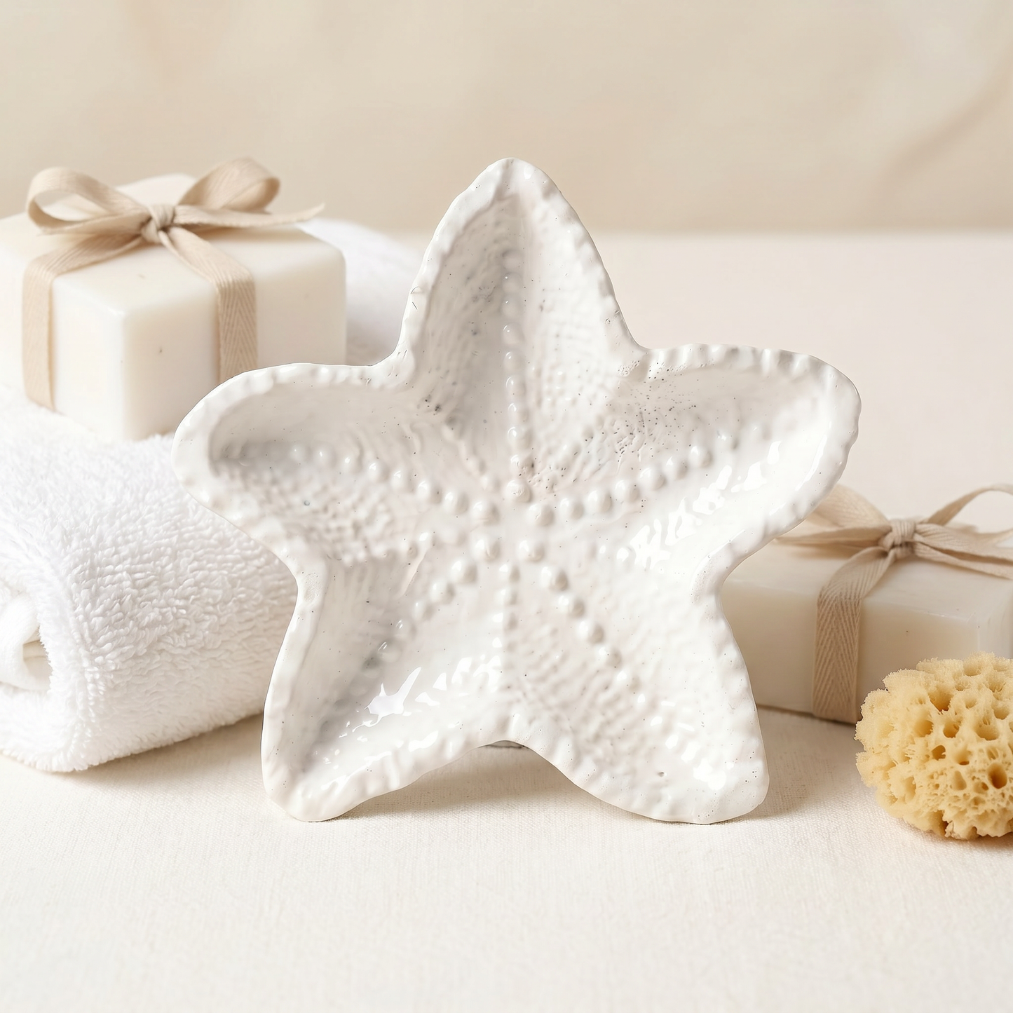 Starfish Catchall Tray, Gypsum White 4" Sunsum® Intentional Living