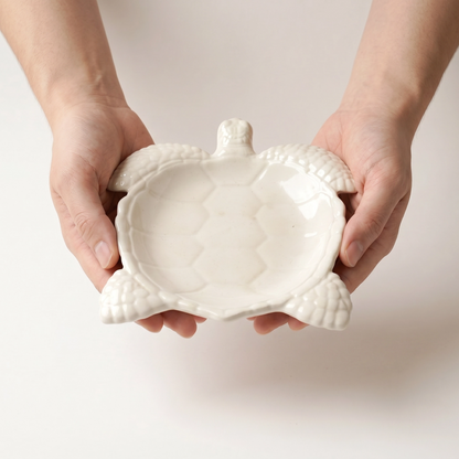 Sea Turtle Decorative Tray, Gypsum White 9" Sunsum® Intentional Living