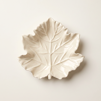 Maple Leaf Tray, Gypsum White 6" Sunsum® Intentional Living