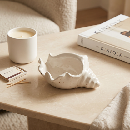Conch Shell Bowl, Gypsum White 6" Sunsum® Intentional Living