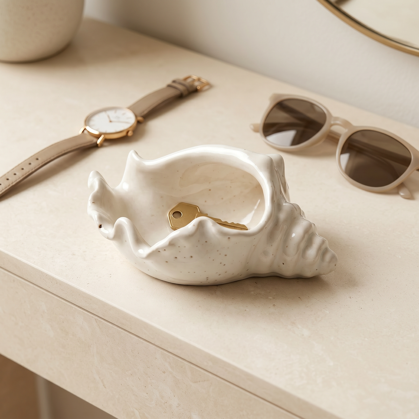 Conch Shell Bowl, Gypsum White 6" Sunsum® Intentional Living