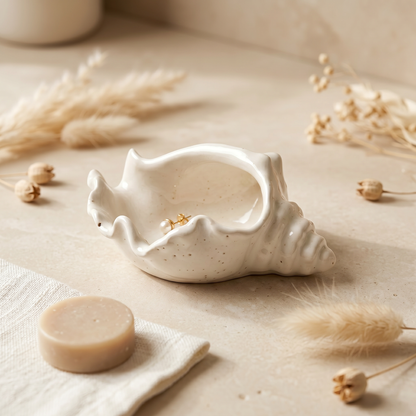 Conch Shell Bowl, Gypsum White 6" Sunsum® Intentional Living