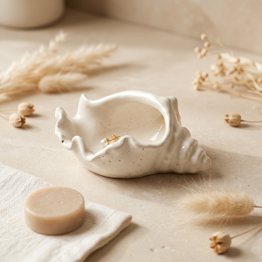 Conch Shell Bowl, Gypsum White 6" Sunsum® Intentional Living