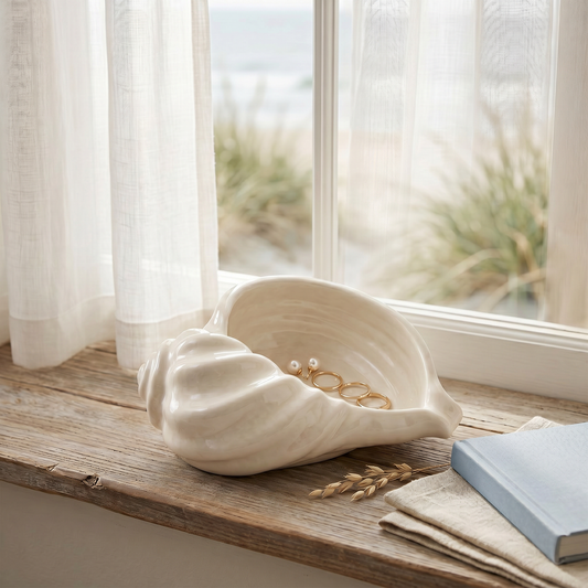 Nautilus Shell Bowl, Gypsum White 6.5" Sunsum® Intentional Living