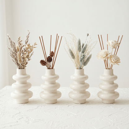 Stacked Bubble 3-Tier Vase, Gypsum White 5" Sunsum® Intentional Living