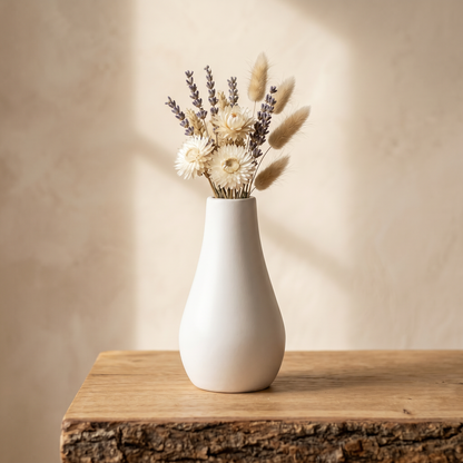 Classic Milk Bottle Vase, Gypsum White 5" Sunsum® Intentional Living