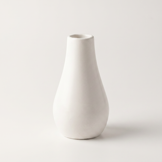 Classic Milk Bottle Vase, Gypsum White 5" Sunsum® Intentional Living