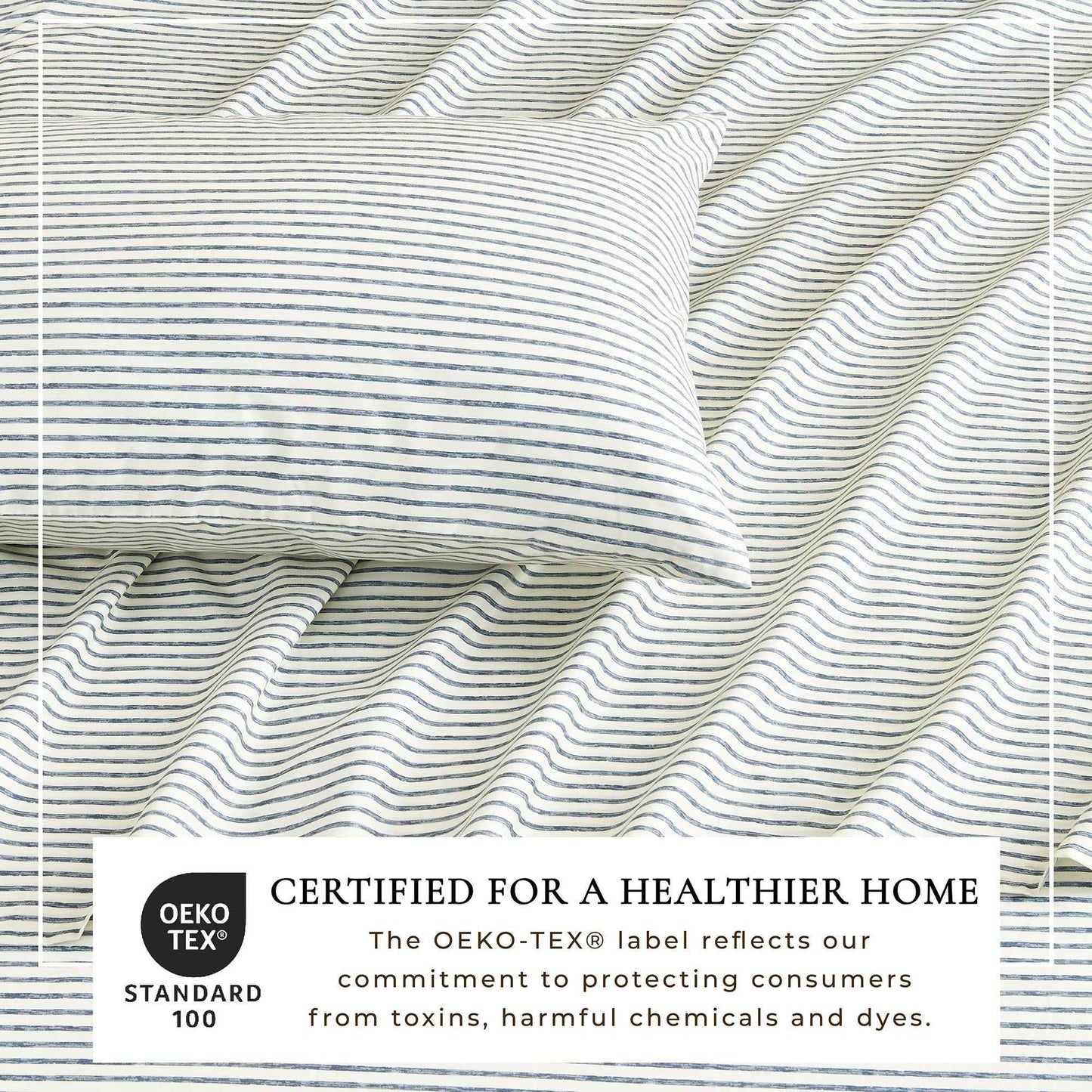 Striped Microfiber Sheet Set - Evette Collection