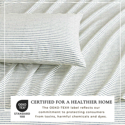 Striped Microfiber Sheet Set - Evette Collection