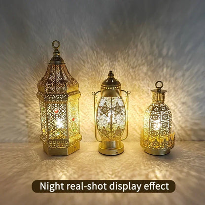 Table Lamp - Portable Iron Art Metal Long