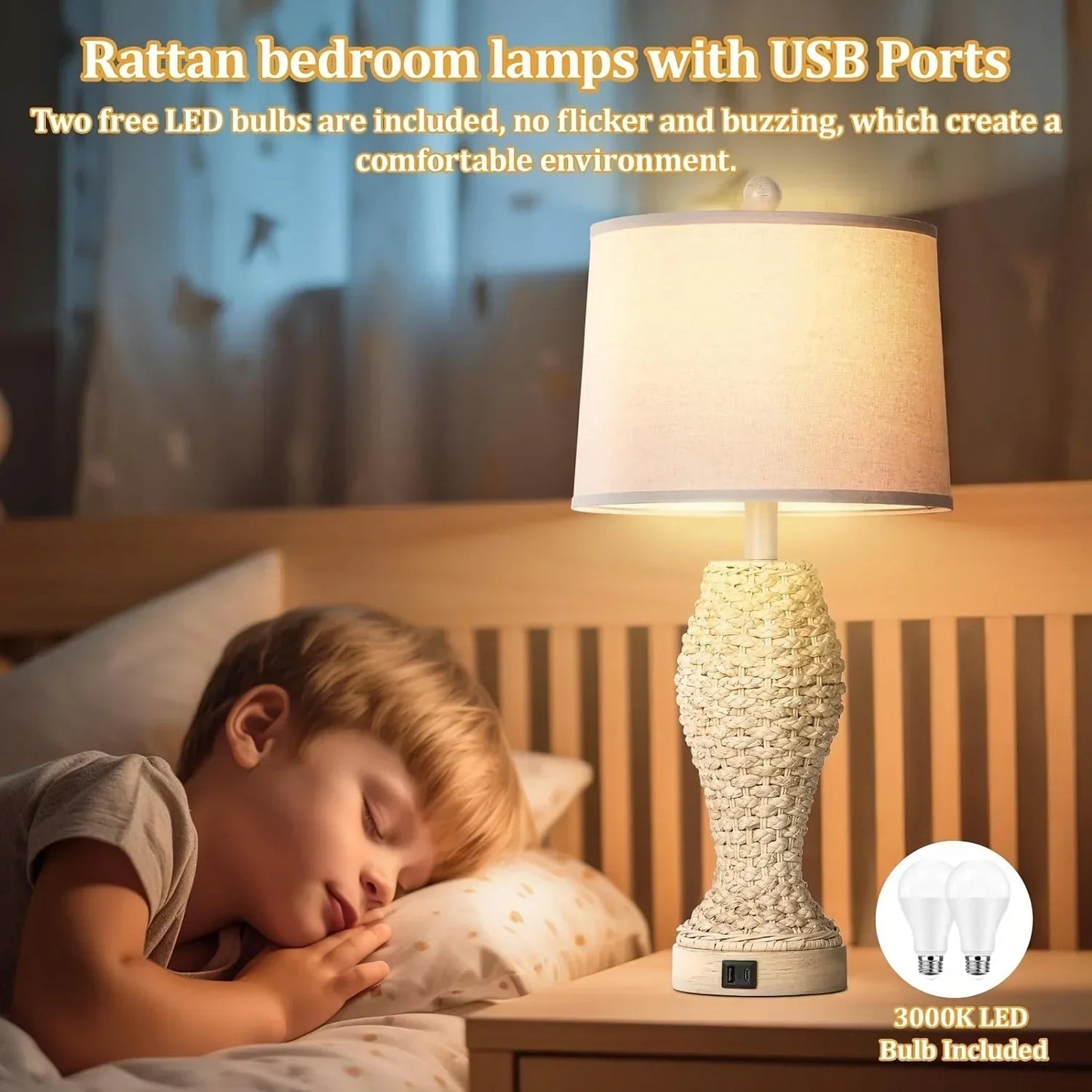 Table Lamp - Woven Seagrass 26.5inch
