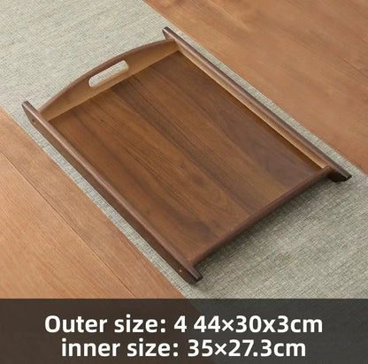 Tea Tray - Wooden Walnut Rectangular