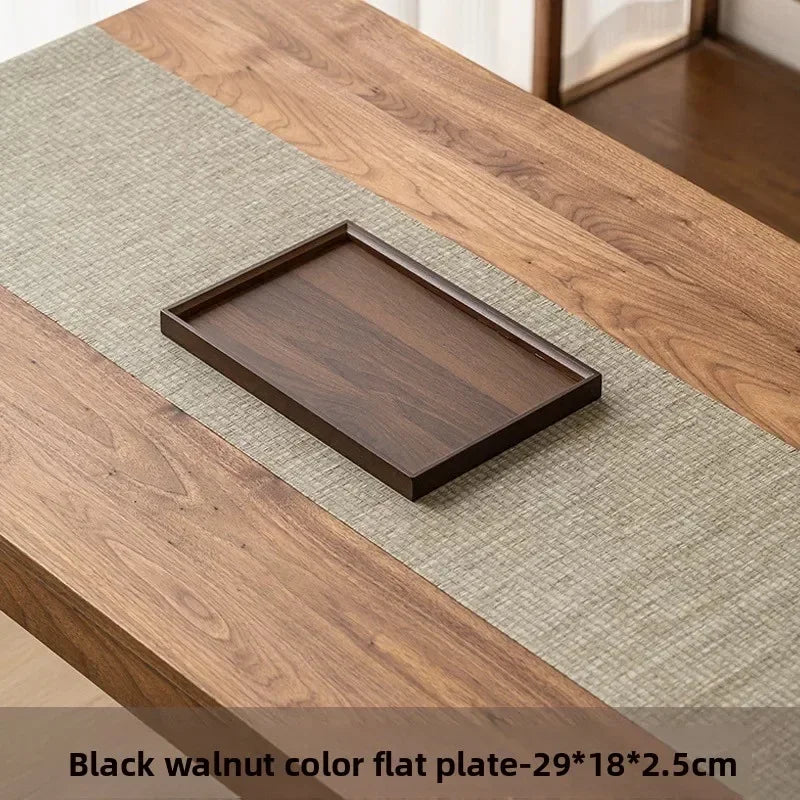 Tea Tray - Wooden Walnut Rectangular