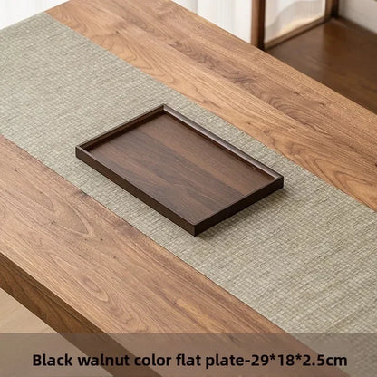 Tea Tray - Wooden Walnut Rectangular