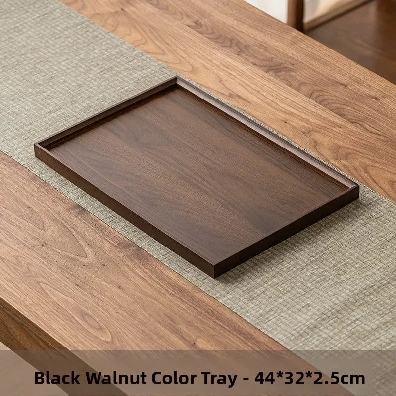 Tea Tray - Wooden Walnut Rectangular