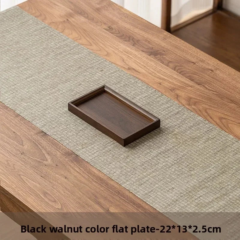 Tea Tray - Wooden Walnut Rectangular