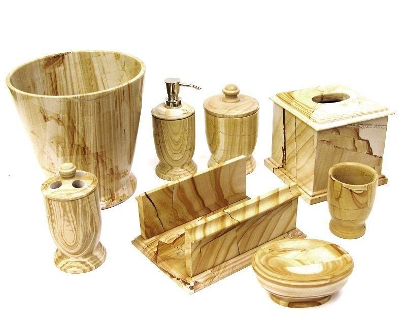 Teak Marble Decorative Jar | Cotton Ball Holder - PoshaBella