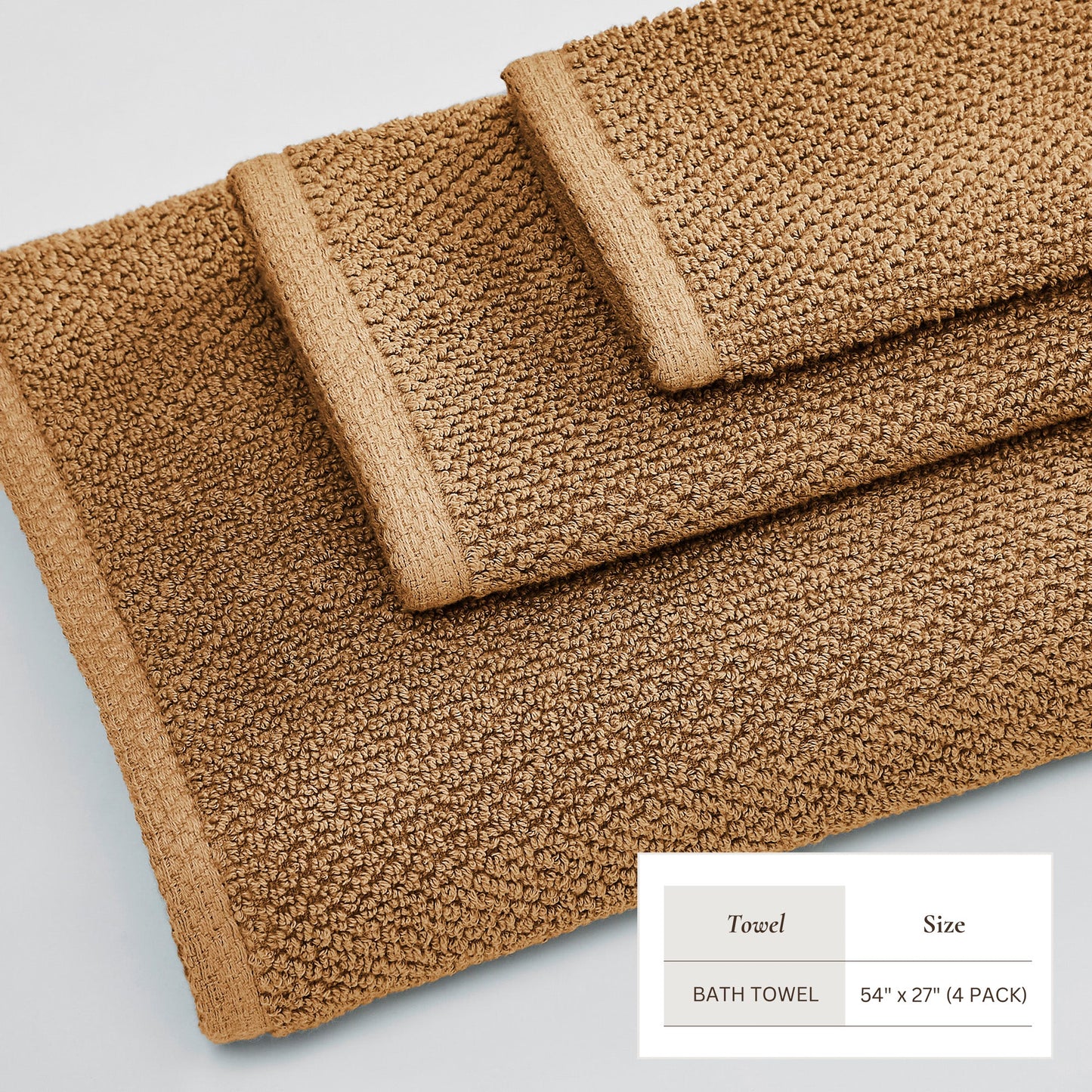 Cotton Textured Bath Towel Set - Acacia Collection
