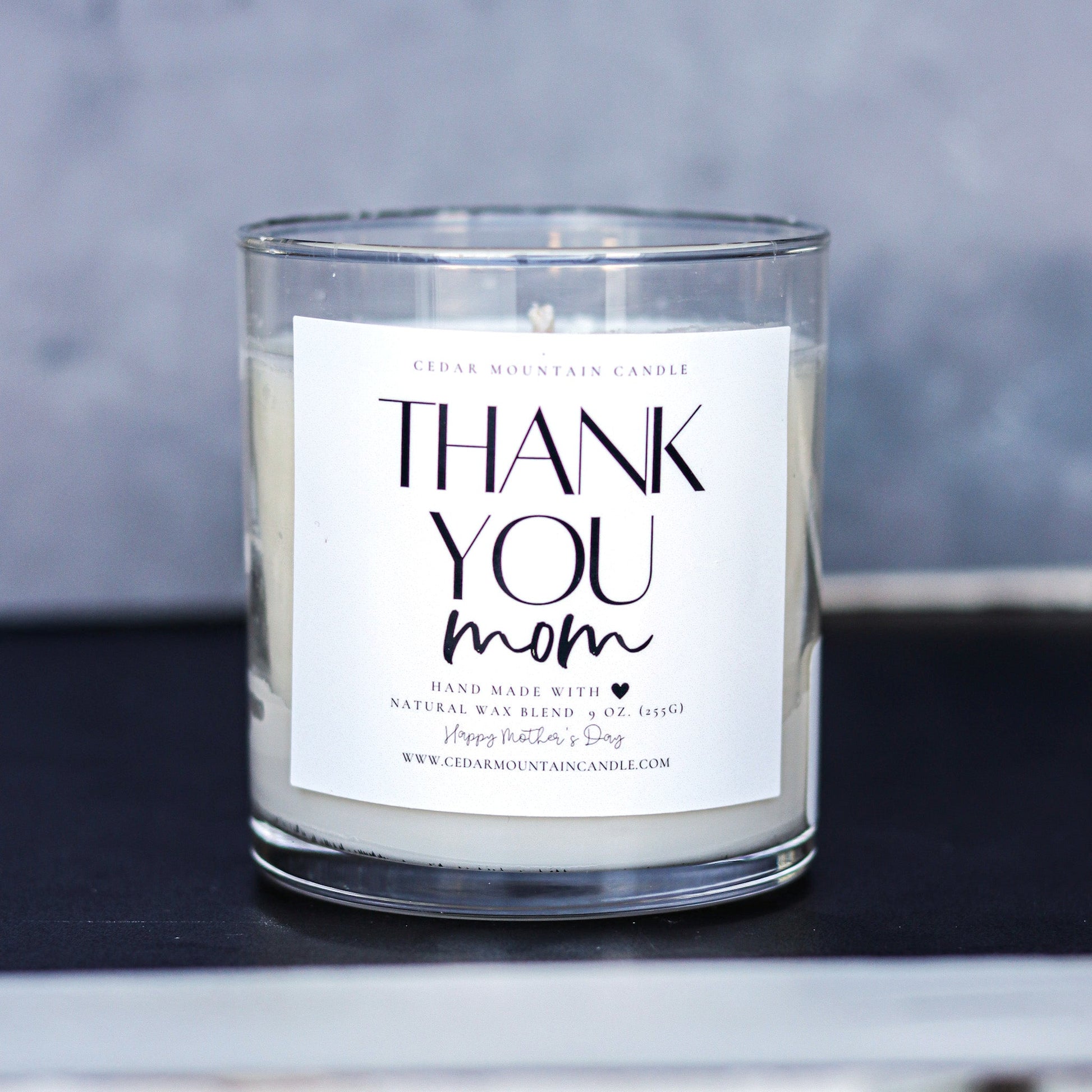 Thank you, Mom - Mother's Day Soy Candle - 9 oz Glass Jar Candle - PoshaBella