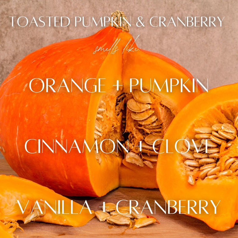 6.5 oz Mason Jar Soy Candle - Toasted Pumpkin & Cranberry