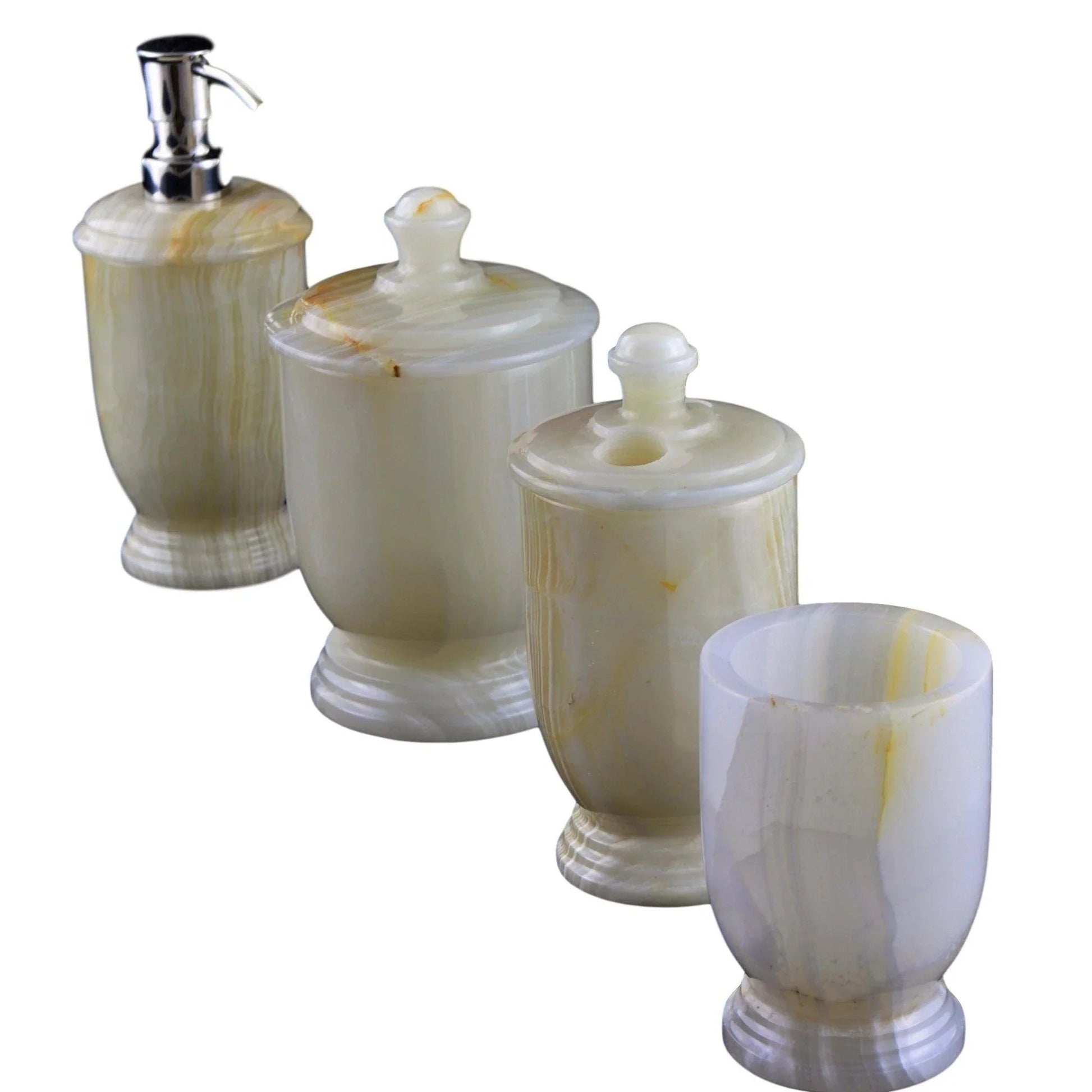 Toothbrush Holder of Pistachio Onyx - PoshaBella