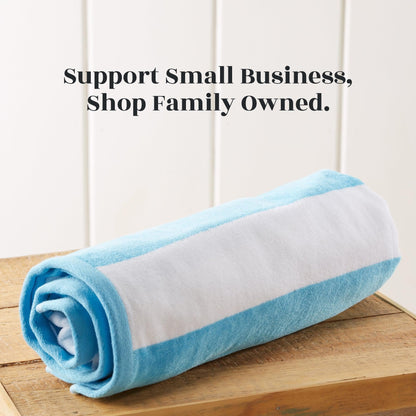 Cotton Velour Cabana Stripe Beach Towel - Novia Collection
