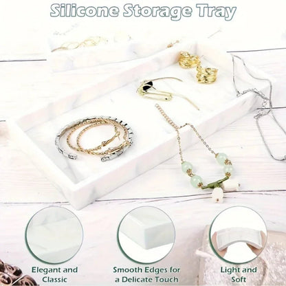 Tray - Decorative White Gold