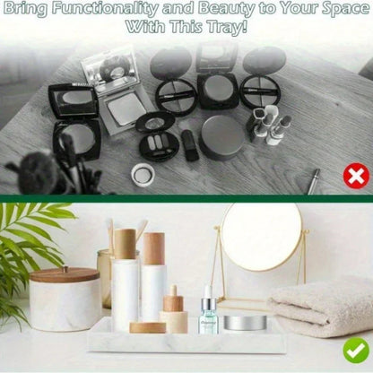 Tray - Decorative White Gold