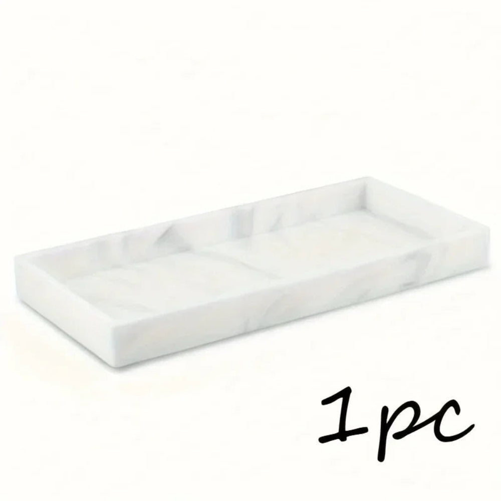 Tray - Decorative White Gold