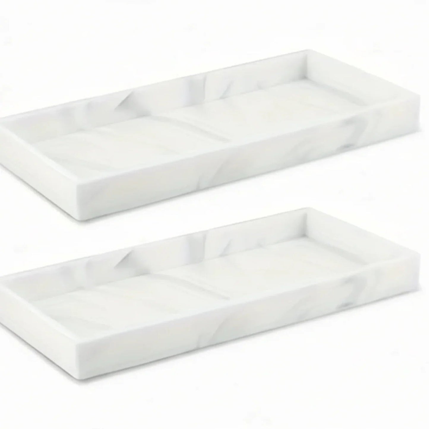Tray - Decorative White Gold