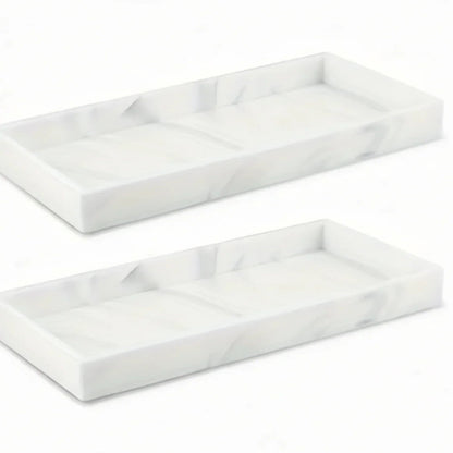 Tray - Decorative White Gold