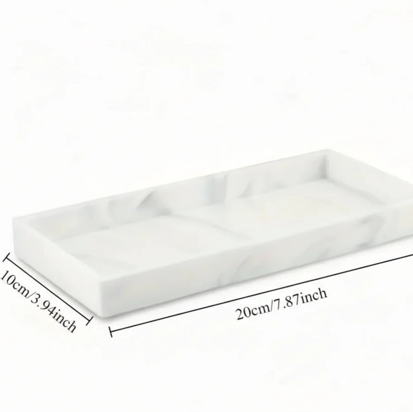 Tray - Decorative White Gold