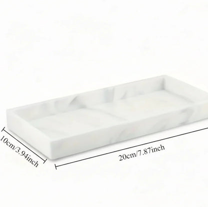 Tray - Decorative White Gold