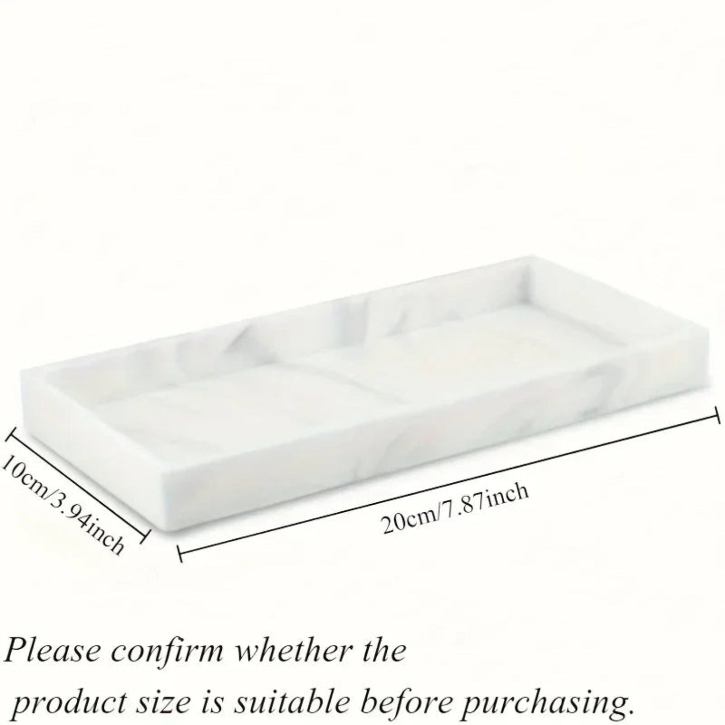 Tray - Decorative White Gold