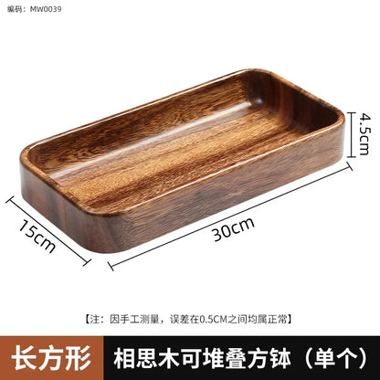Tray - Storage Acacia Wood Small