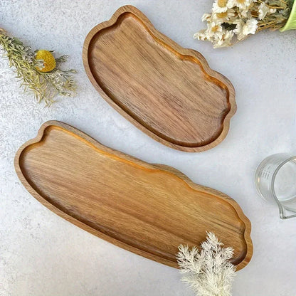 Tray - Wooden Decorative Round