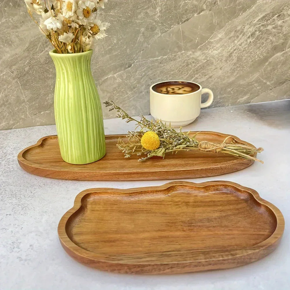Tray - Wooden Decorative Round