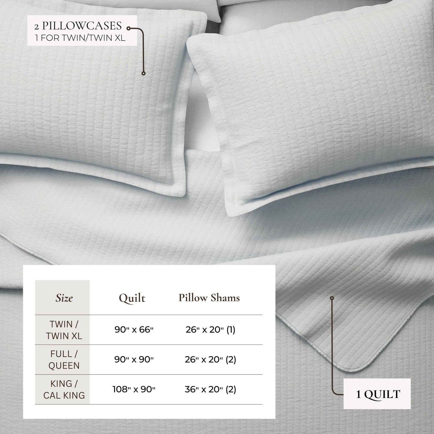 3-Piece Solid Quilt - Alicia Collection