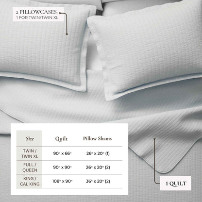 3-Piece Solid Quilt - Alicia Collection