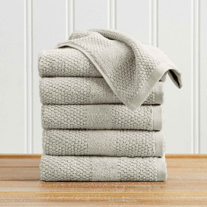 100% Cotton Woven Texture Bath Towel Set - Marbella Collection