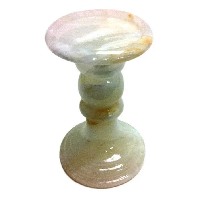 Unique Candle Holders | White Onyx 7-inch Candle Holder - PoshaBella
