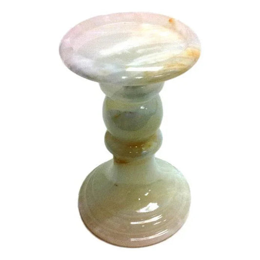 Unique Candle Holders | White Onyx 7-inch Candle Holder - PoshaBella